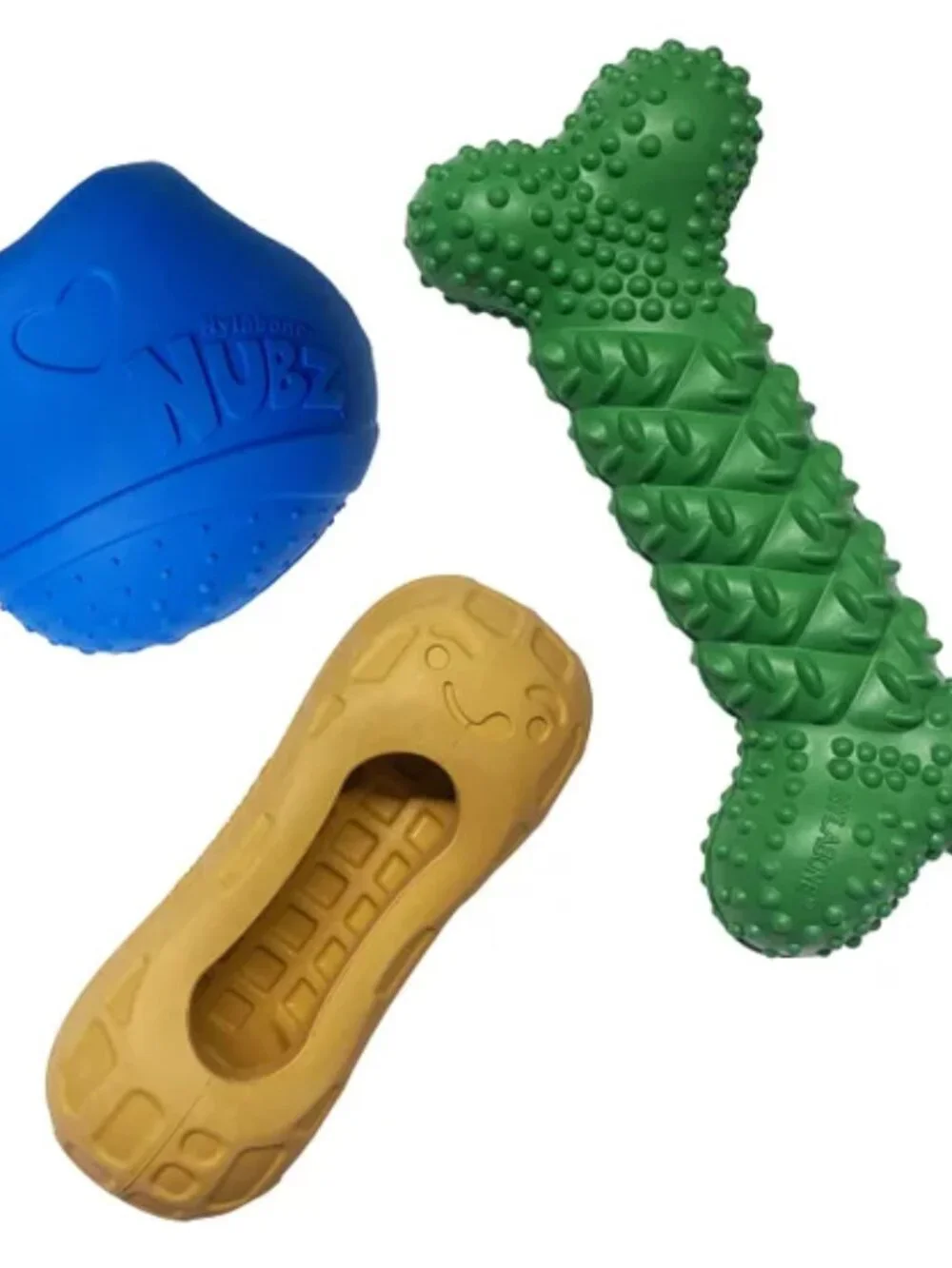 Nylabone NUBZ Treat N' Chew Dog Toy Variety Pack, 3-count